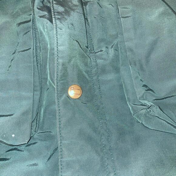 Woolrich Jacket Parka Mens Sz M Green Hooded Plaid Lined USA Barn Coat Zip 80s - Picture 3 of 9